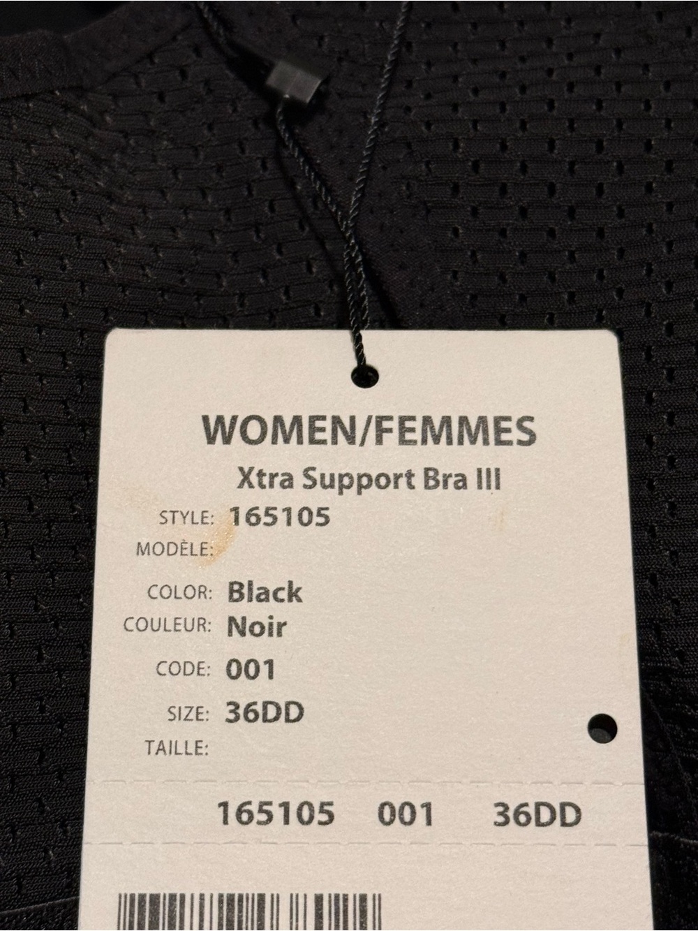 NWT CW-X Black High-Support Sports Bra for Women size 36DD - Picture 6 of 6